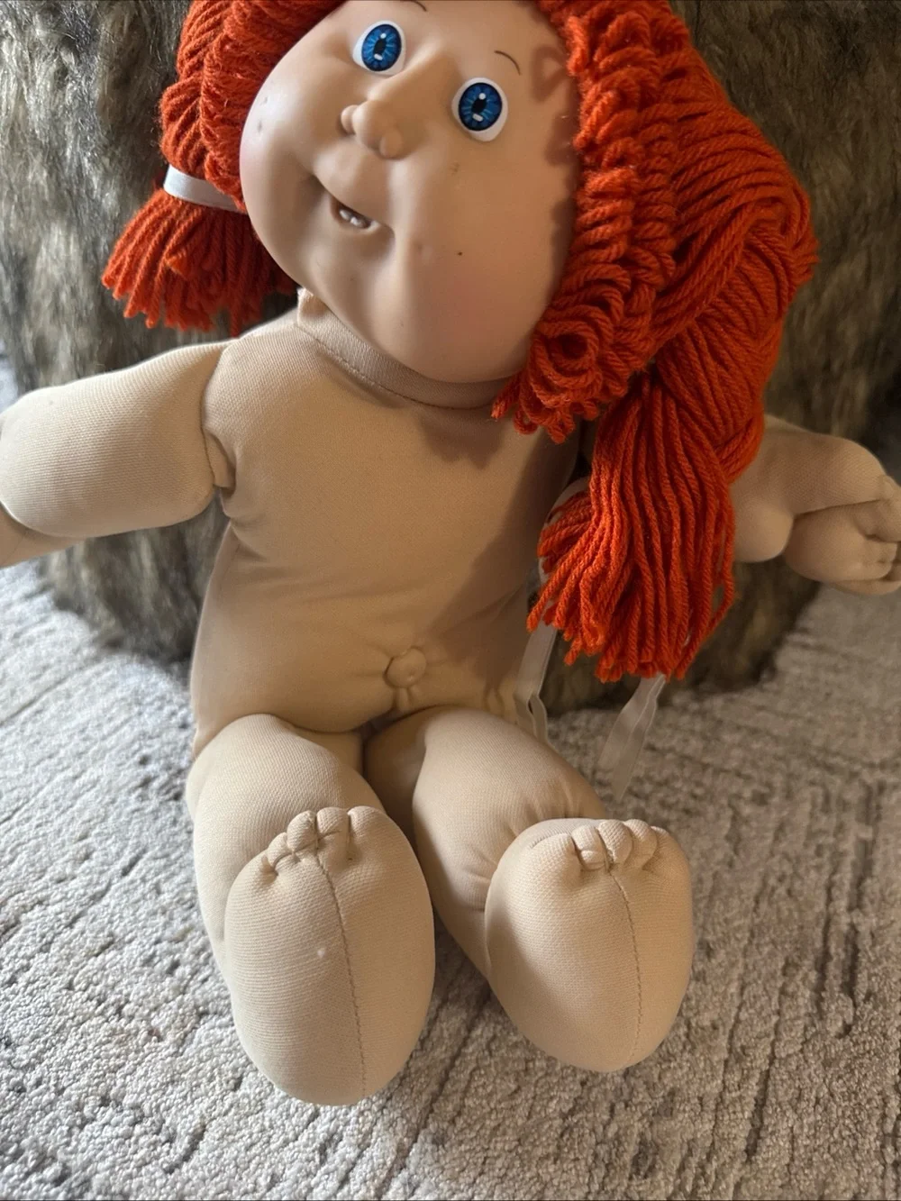 Cabbage Patch Kid 1980’s Orange Hair 2 Teeth Girl Dimples